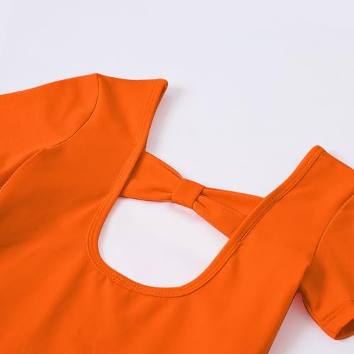 Image of Stelle Leotard for Girls Black Ballet Dance Leotard Gymnastics Outfits with Bow Back (Toddler /Little /Big Kids)