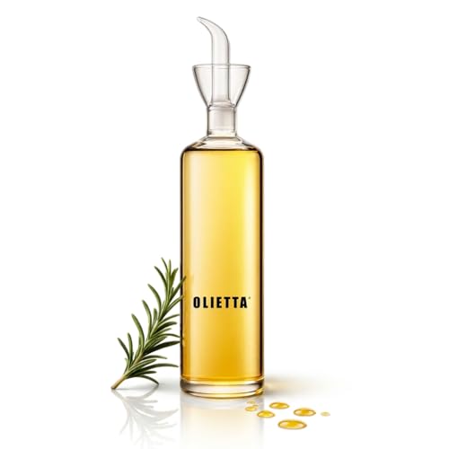 Olietta Glazen Oliefles Olie- en Azijnset en Druppelaar