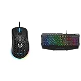 Sharkoon Light² 200 Gaming Maus & Skiller SGK4 Gaming Keyboard RGB, N-Key-Rollover, (Deutsches Tastaturlayout), schwarz