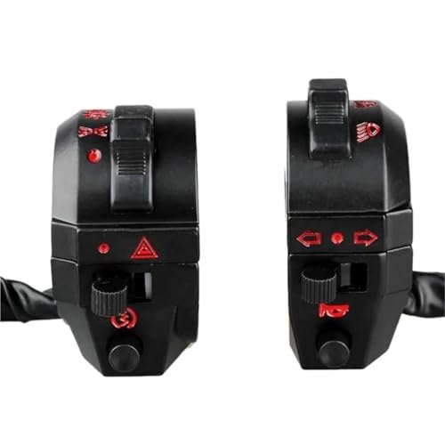 Commodo moto multifonction 22 mm avec commande klaxon et clignotants
