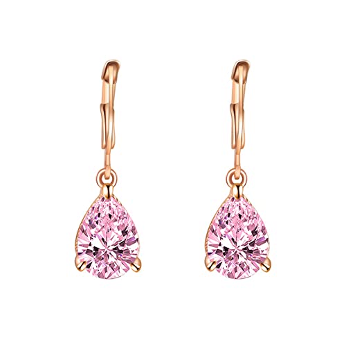 Boucles d'oreilles goutte argent et oxyde de zirconium pour femme