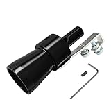 Car Turbo Whistle, Aluminum Alloy Universal Turbo Whistle, S Size Aluminum Alloy Universal Turbo Sound Exhaust Muffler Pipe Whistle Car Roar Maker（S-Black）