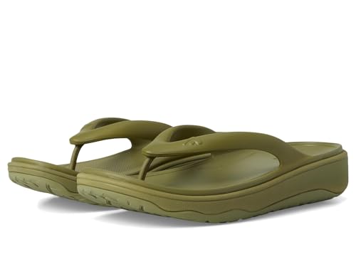 Fitflop Relieff Recovery Toe-Post Sandals, Sandalia Mujer, Olive, 39 EU Ancho