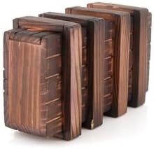 lowpricenice Magic Wooden Box with Extra Secure Secret Drawer, Brown