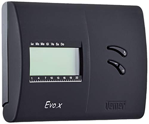 Vemer VN136800 Evo.X - Cronotermostato Digitale Da Parete, Termostato Caldaia A Batteria, Programmazione Settimanale, Nero Opaco - 2