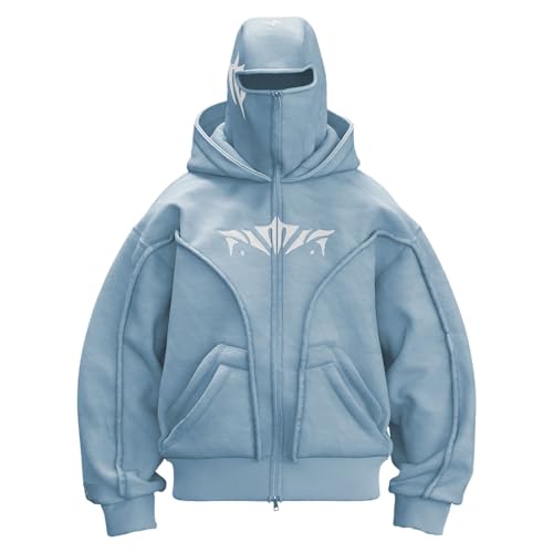 Balaclava Zip veste à capuche intégrale isolante avec masque cagoule homme hiver