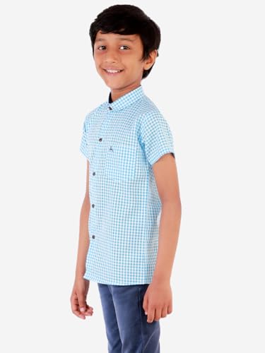 Image of superminis Boy's Cotton Regular Fit, Half Sleeves, Collared Neck, Printed Shirts for Casual Wear