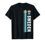 Sweden Soccer-Style Swedish Flag Design T-Shirt