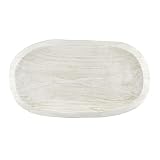 Santa Barbara Design Studio Tabla de azúcar Paulownia - Plato de madera, 58,4 x 33 cm, color blanco