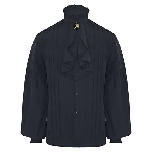 Costume de carnaval médiéval avec cette chemise plissée à volants homme