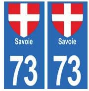 2 Aimants Frigo Savoie – Blason Département 73 – Forme Écusson – 4x5cm – Fabriqués En France
