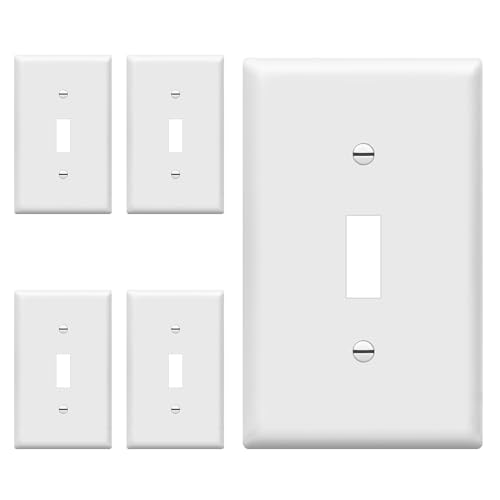 ENERLITES 1-Gang Light Switch Cover Plate (5 Pack)
