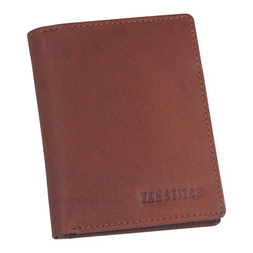 Image of TANSTITCH Slim Leather Wallet || Small,Compact, Minimalist & Thin Wallet || RFID Protected || Front Pocket Carry (Tan)