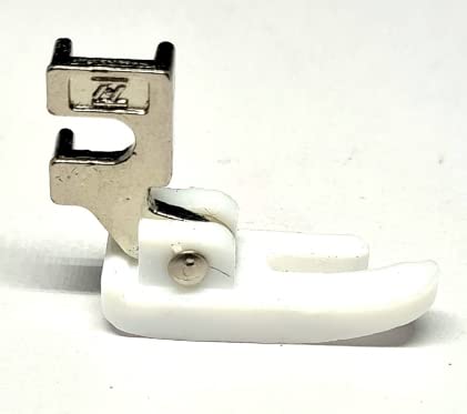 Image of ZENITH New Straight Stitch Teflon Presser Foot For Low Shank Household Sewing Machine Featherweight foot Snap on type for Automatic Electric Low shank Sewing Machines suitable for Usha Janome Brother Singer etc . White (New Straight Stitch Teflon Presser Foot)