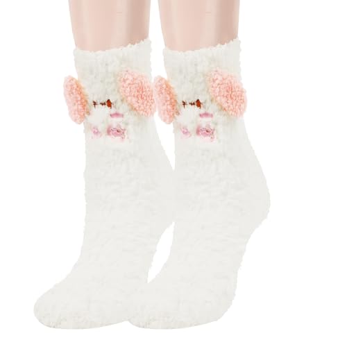 Image of Benefeet Sox Cute Fuzzy Socks for Women Girls - Fluffy Cozy Warm Winter Funny Animal Slipper Plush Sleeping Socks