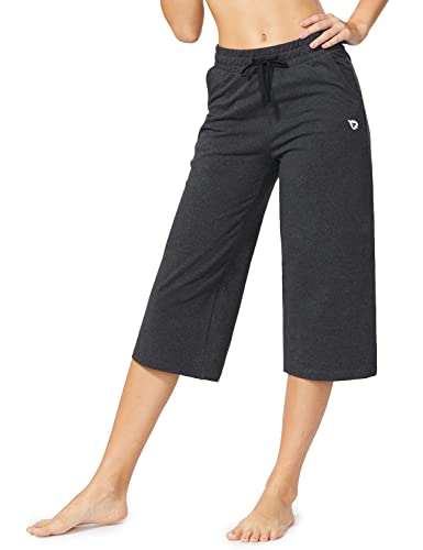 BALEAF-Womens-Active-Yoga-Lounge-Capri-Pocketed-Walking-Crop-Pants