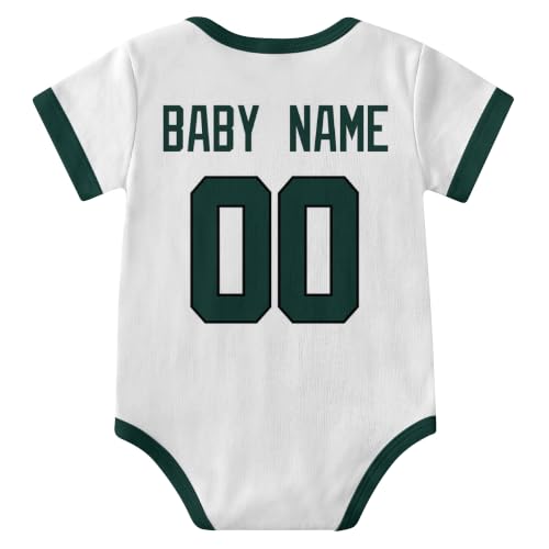 Image of KREDE Baby Clothes Custom Short Sleeves for Baby Boy Gifts | Custom Bodysuit with Number Name Gifts for Baby