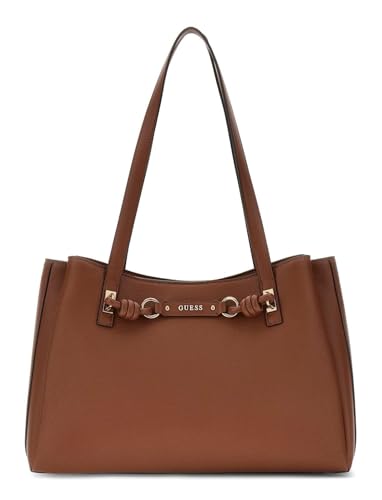 Sac à épaule Camelia GUESS Cognac à 3 compartiments pour femme