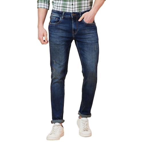 Image of Being Human Grey Slim Fit Men's Denims Clothing