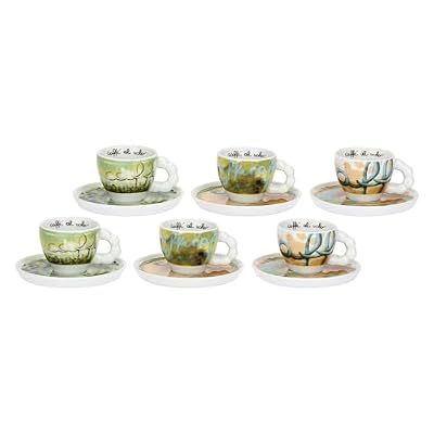 Thun - set 6 tazzine espresso con piattino, vogliadi - porcellana - info in arrivo