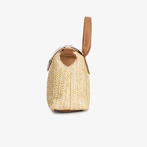 Bolsos bandolera tejidos de paja para mujer – pequeños bolsos estilo bohemio y chic, con correa ajustable miniatura 5