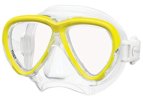 Tusa Intega tauch-Maske schnorchel taucherbrille Profi (Flash Yellow)