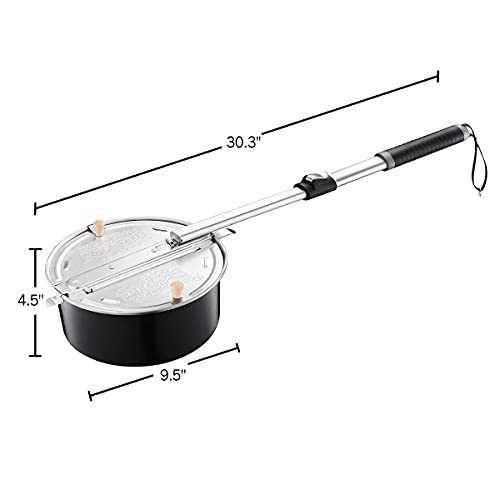 6252 Great Northern Popcorn Stainless Steel Pit Popper Campfire Firepit Popcorn Popper - Theater Popcorn Outdoors!, 4 Quarts #TOP1