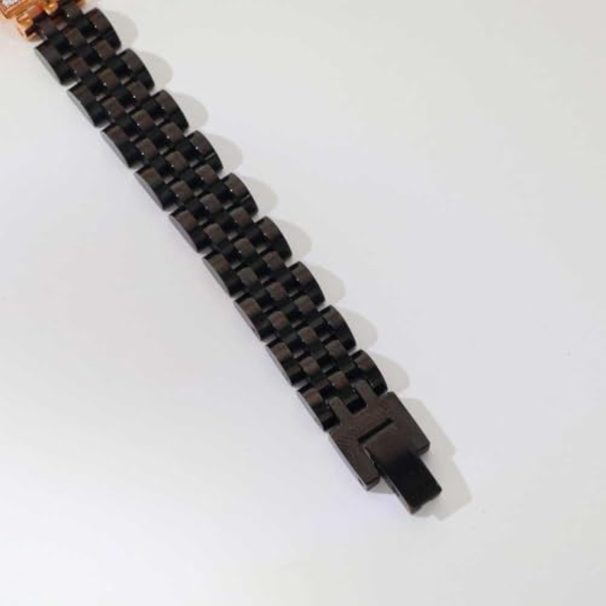 Men's 925 Sterling Silver Bracelet with Rose Gold CZ, Urban Style