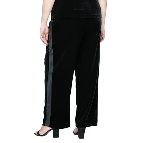 Alex Evenings Women's Velvet Plus Size Full Length Slim Leg Formal Dress Pant2