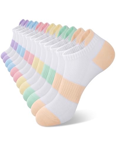 Image of 6 Pairs Ankle Socks for Women - Lightweight Low Cut No Show Casual Cotton Socks Breathable
