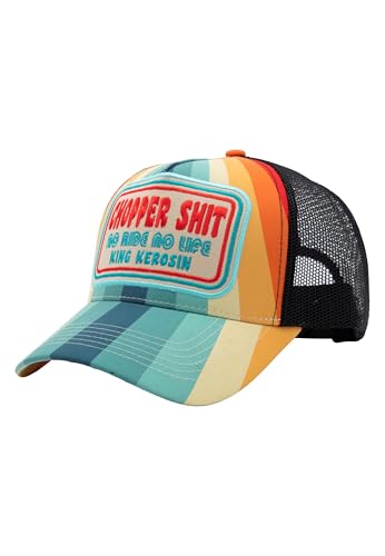 Casquette King Kerosin Chopper Shit l'esprit de liberté des motards à rayures rétro