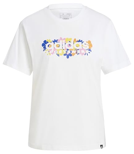 adidas Women's Soft Side 2.0 Graphic TEE, White, S