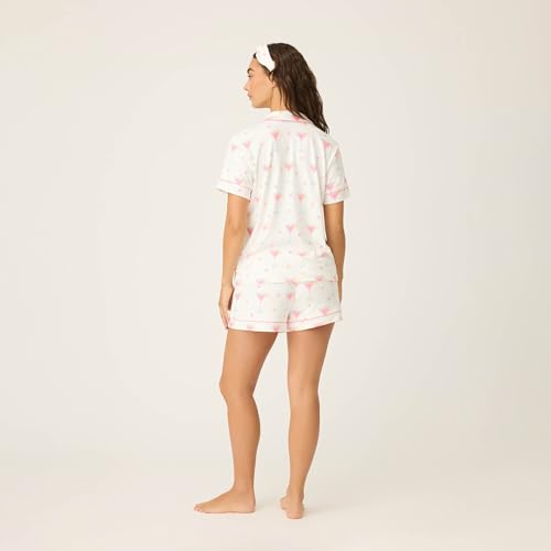 PJ Salvage Women's Tini Time 2-Piece Short-Sleeve Pajama Set with Headband4