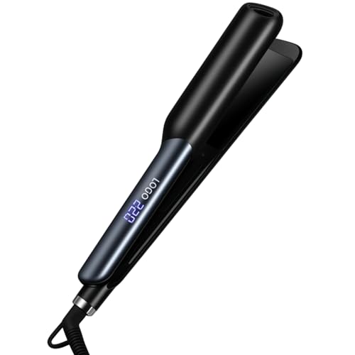 Chapinha Profissional 220V 45W: 5 Níveis de Temperatura Ajustável (140°C a 220°C) para Todos os Tipos de Cabelo- Placas de Cerâmica, Aquecimento Rápido e Travamento de Segurança