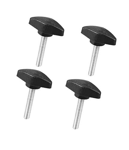 Boxonly Clamping Handle Screw Knobs Handle for Lathes Mechanical Equipment Instruments and Industrial Equipment Threaded Clamping Knob Handle T-Shape M6 x 35mm 4pcs