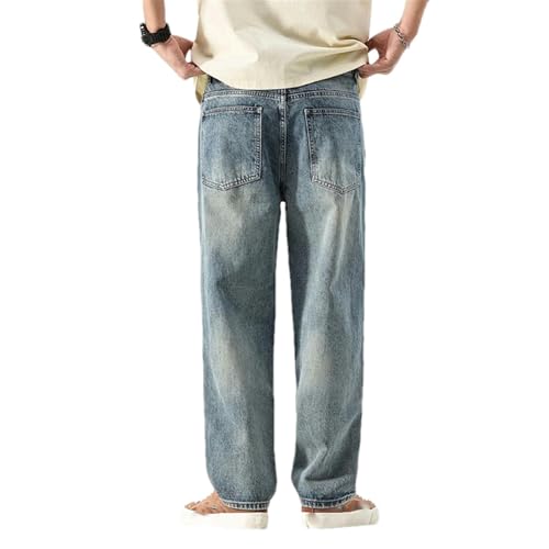 Jean large homme streetwear coupe ample pantalon denim décontracté