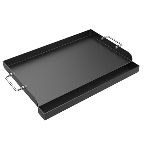 Universal-Grillplatte für Gasgrill, 43,2 x 33 cm, antihaftbeschichtet, flache Platte für Grill, Gasgrill/Holzkohle/Camping, Kohleschichtung, Grillplatte passend für Weber, Nexgrill, Camp Chef und