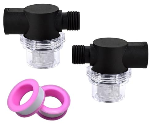 Image of 2PCS Water Pump Screen, RV Replacement 1 /2 Twist 50 Mesh Tubular Screen Compatible with WFCO or Shurflo Water Pumps (with Waterproof Tape)., Stainless Steel;transparent