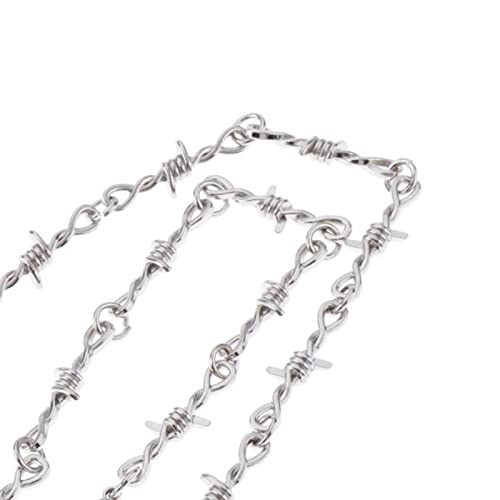 Generic Corrente de de Liga Cardos E Espinhos Colar de Calça de Motociclista