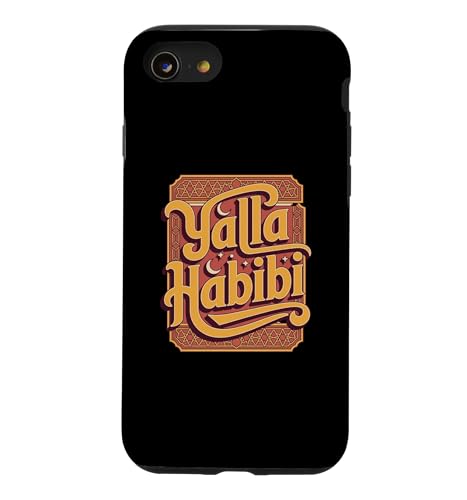 �ʔ����e�L�X�gYalla Habibi Means Let's Go My Love �A���r�A�� �ʔ��� �X�}�z�P�[�X iPhone SE (2020) / 7 / 8 �p