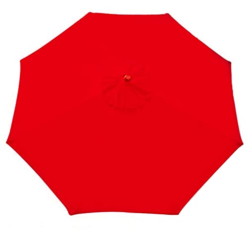 Hasmi Patio Umbrella Replacement Canopy Market Umbrella Top Outdoor Umbrella Canopy With 9Ft 8 Ribs Uv Protection Waterproof For Garden, Deck, Backyard, Pool,Red #TOP1