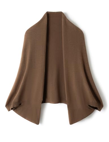 Women's Merino Wool Blend Oversized Cardigan Sweater 2025 Fall Winter Batwing Sleeve Scarf Shawl Knit Cardigan
