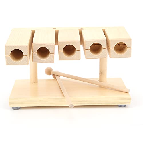Jovenn Wood Rhythm Blocks, Crisp Sound Maple Percussion Clapper Clear Texture 5 Tones With Mallets For Temples For Opera Ensemble, Jovenncqk9Nage3P2755 #TOP3