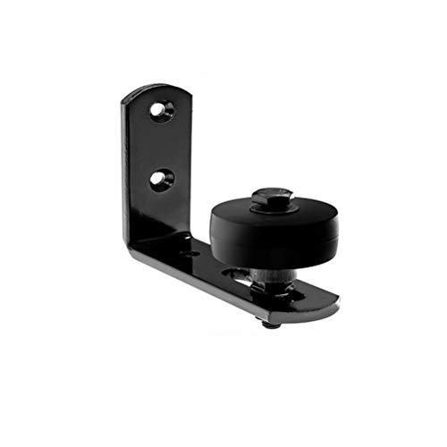 OUNONA Black Wall Mountain Guide Roller for Barn Gate Stay Roller Guide for Sliding Barn Door