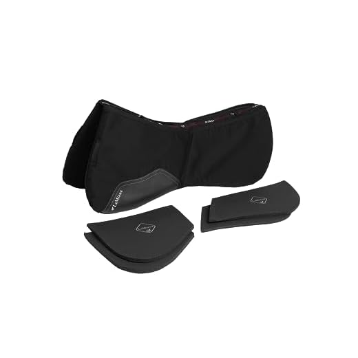LeMieux Half Saddle Pad - English Saddle Pads for Horses - Equestrian Riding Equipment and Accessories (Large, ProSorb, Black)
