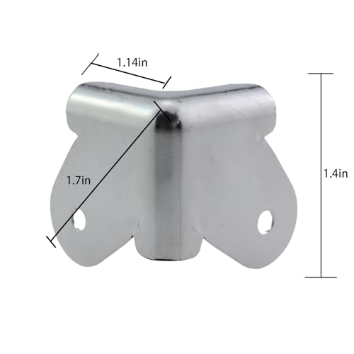 Caishun Iron Clad Corner Audio Case Protector - 8PCS 1 inch Silver Triangle Loudspeaker Shield