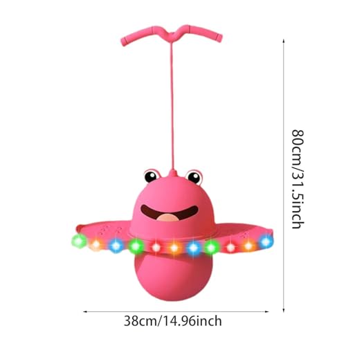 Colaxi Pogo Jump Ball Brinquedo de salto alto para meninas com luzes Exercício com bomba de bola Bol