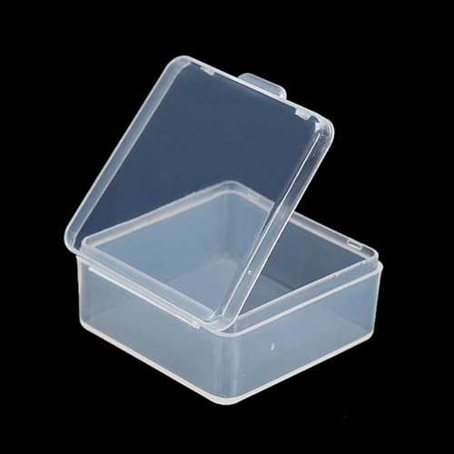 Image of 12 Pack Plastic Storage Cases with Lid, 1.5 x 1.5 x 0.71 Inch,Square Empty Clear Plastic Storage Containers for Small Items, Jewelry, Earrings, Necklace, Rings, Cosmetics, Threads, Beads, Crafts etc.