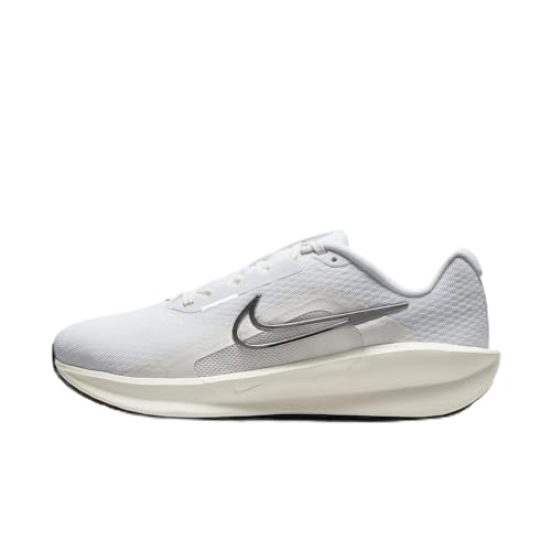 Nike Downshifter 13 - Tenis de correr para mujer (extra anchos) (FZ3088-100, blanco/tinte platino/blanco), Blanco/Blanco-Platino Tinte, 7 X-Wide