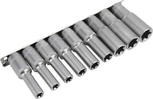 Condor Outil 22461 | Douilles | 9 pièces | 1/2" | Profondeur | Profil E E10-E24